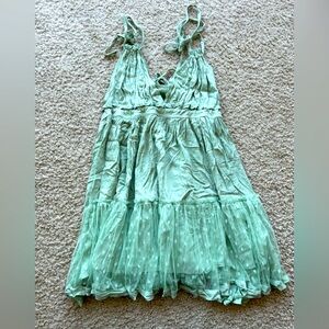 Light Green teal Adjustable Bohemian Dress
